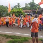 राजनगर के  केरहा धाम से कांवड़ियों ने भोले बाबा को जल अर्पित करने किया प्रस्थान