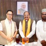 अल्पसंख्यक कार्य मंत्री माननीय किरेन रिजीजू जी से मिर्ज़ा एजाज़ बेग ने की सौजन्य भेंट