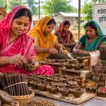 कुरुक्षेत्र में गोबर बनेगा रोजगार का आधार, महिलाएं बना रहीं दीपक-धूप और राखियां