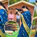 साड़ी पहनकर AK-47 से हवाई फायर करने पर IPS अंकिता शर्मा विवादों में, सरकार ले सकती है संज्ञान